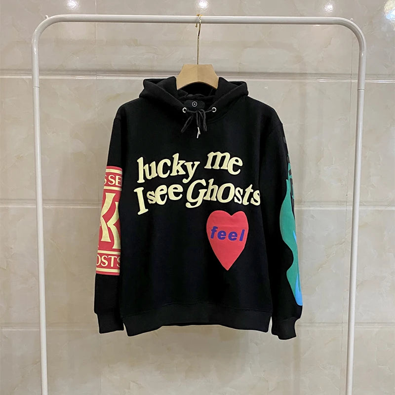 Graffiti Letter Pullover Loose Hoody