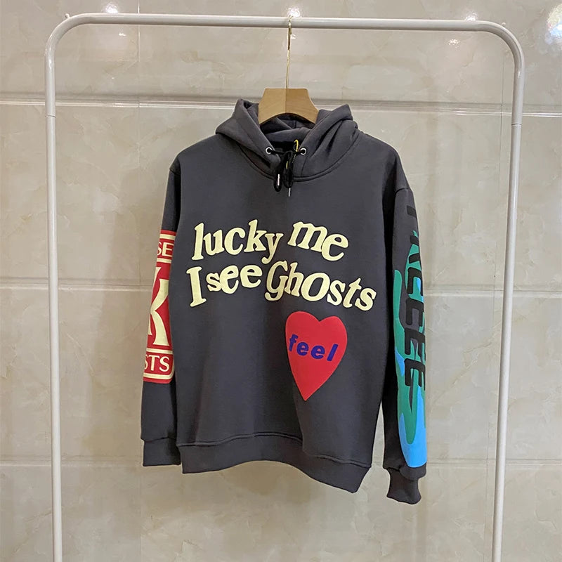 Graffiti Letter Pullover Loose Hoody