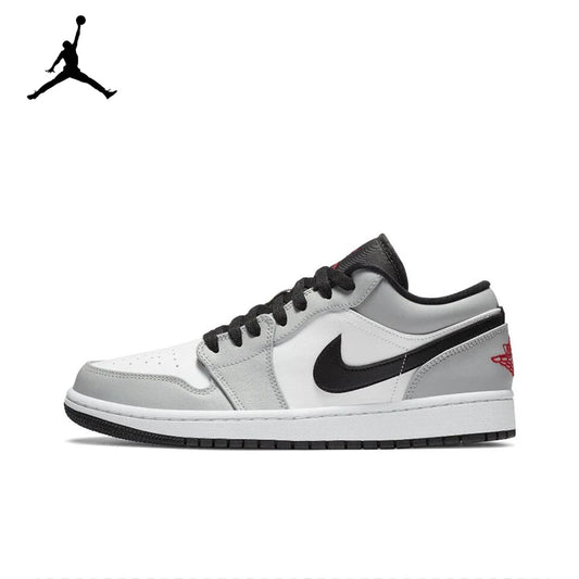 Original Air Jordan 1 "Light Smoke Grey"For Men's Trend Retro Non-Slip