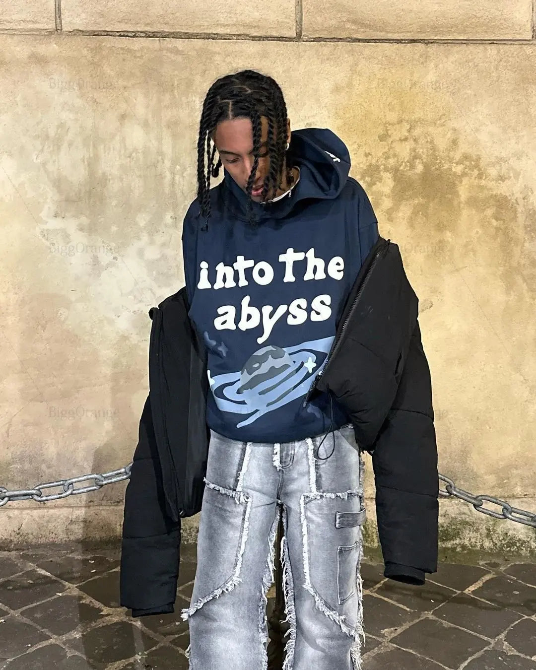 abyss puff Print Hoodies Oversized Streetwear